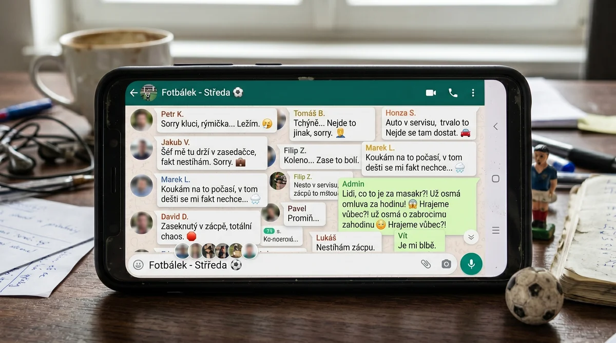 Konec chaosu na WhatsAppu: Jak organizovat fotbálek chytře